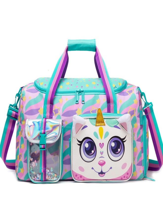 Oruiji Kids Duffle Bag Girls Travel Bag for Kids Overnight Bag for Girls Dance Bag for Girls Weekender Bag Gym Bag with Shoe Compartment - Image 1