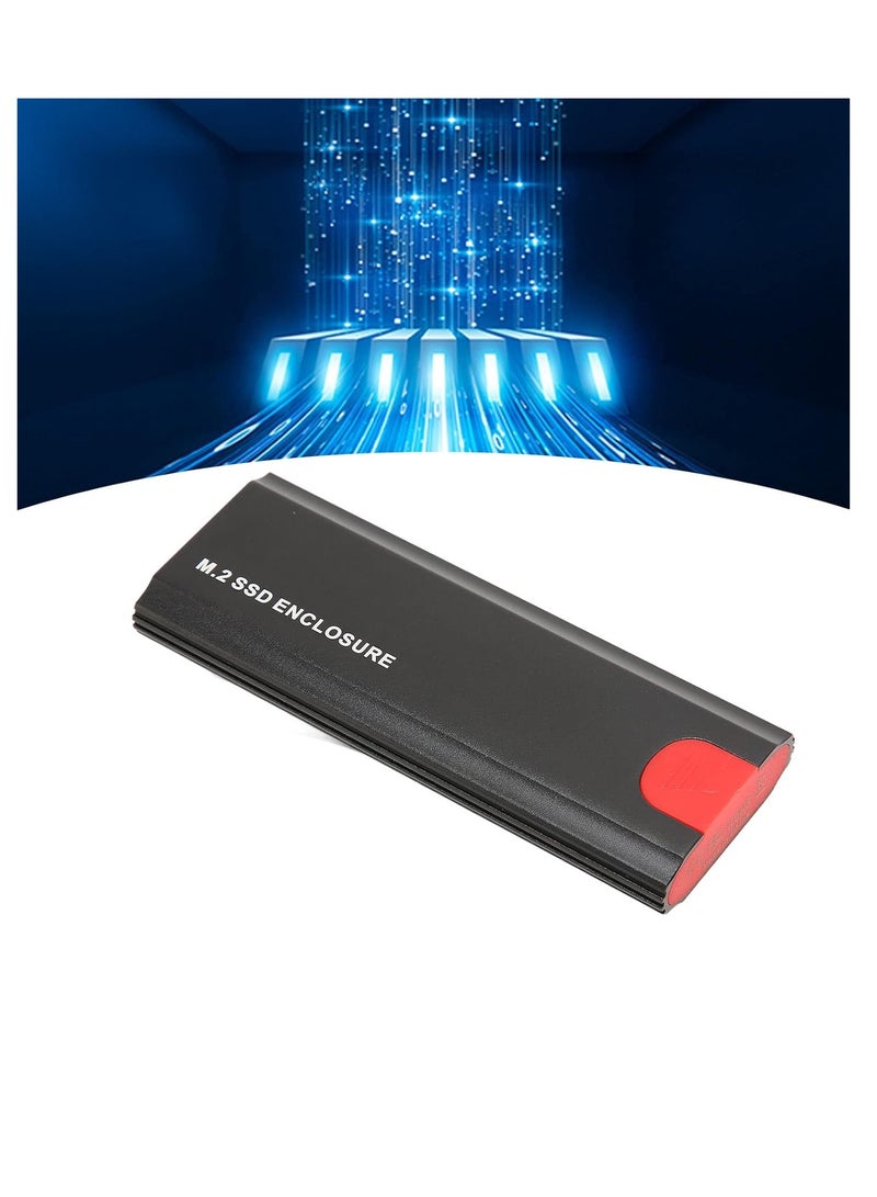 M.2 NVMe SSD Enclosure, Aluminum USB 3.1 Gen 2 External Adapter, 10Gbps High-Speed Case for M-Key PCIe and Compatible M.2 SATA SSDs - Image 5