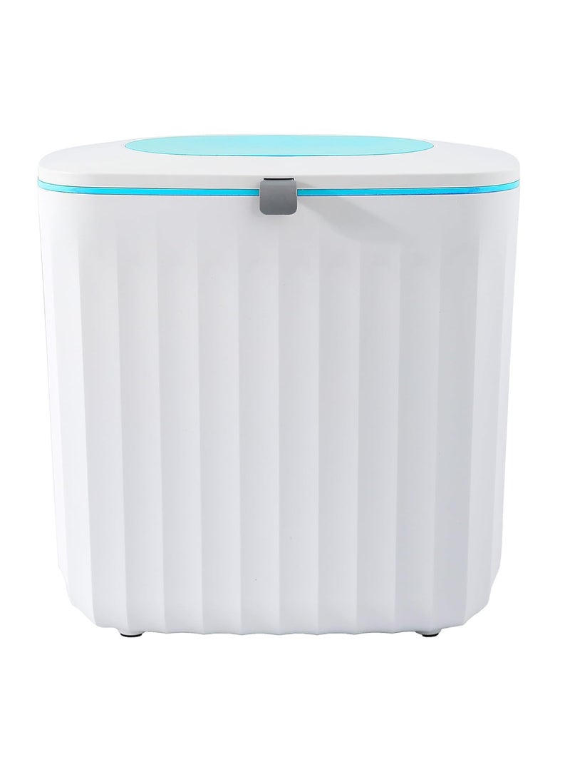 Kuber Industries Kuber Industries Plastic 8L Hanging Kitchen Trash Can With Lid Wall Mounted Dustbin For Bathroom Kitchen Cabinet Door Hanging Storage Bucket Garbage Bin for Toilet  - Image 2