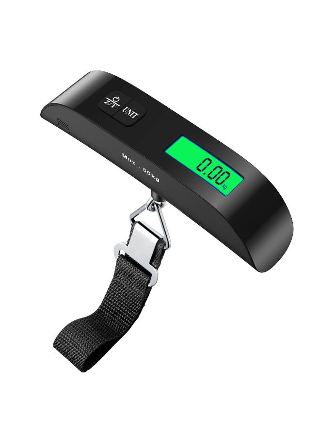 ميزان أمتعة رقمي معلق محمول باليد، ميزان أمتعة للسفر مع شاشة LCD، 50 كجم/110 رطل - Image 1