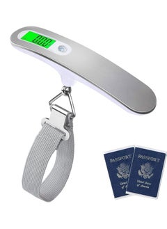 Digital Hanging Luggage Scale Portable Handheld Baggage Scale For Travel Suitcase Scale For Traveling With Lcd Display 50Kg/110Lb with a Passport cover included
