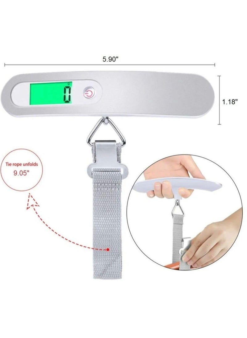 Generic - Digital Hanging Luggage Scale Portable Handheld Baggage Scale For Travel Suitcase Scale For Traveling With Lcd Display 50Kg/110Lb with a Passport cover included - Image 1