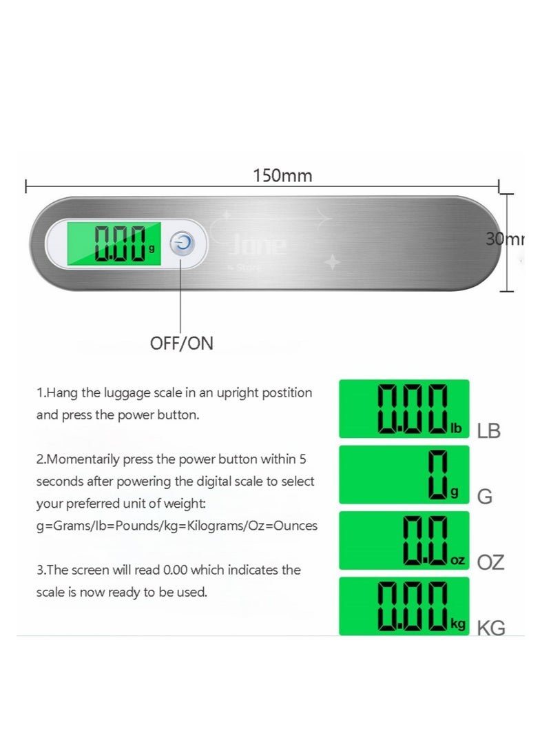Generic - Digital Hanging Luggage Scale Portable Handheld Baggage Scale For Travel Suitcase Scale For Traveling With Lcd Display 50Kg/110Lb with a Passport cover included - Image 1