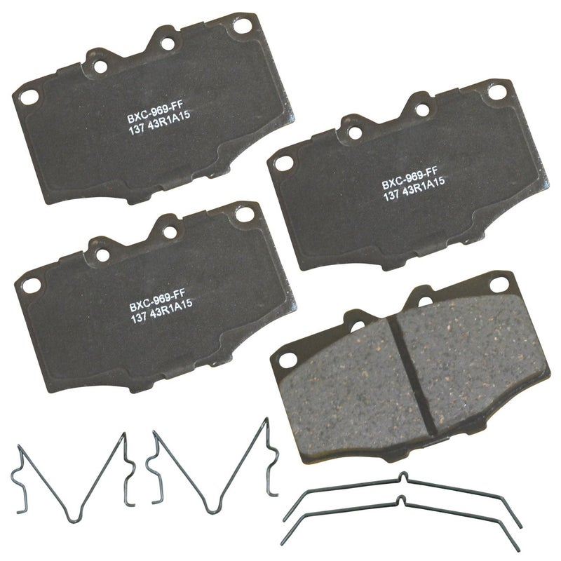 Bendix Premium SBC137 Ceramic Front Brake Pads for Toyota 4Runner 1989-1984, Land Cruiser 1990-1972, Pickup 1988-1979 - Image 4