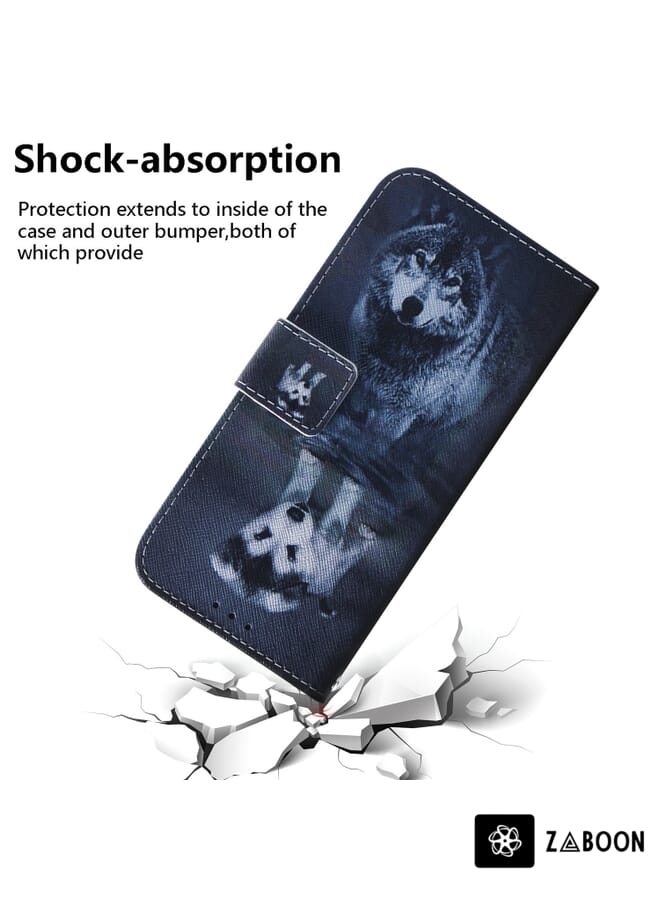 Zaboon Protective Case Cover For LG K62 / K52 / Q52 Coloured Drawing Horizontal Flip Leather Case, with Holder & Card Slots & Wallet - Image 5