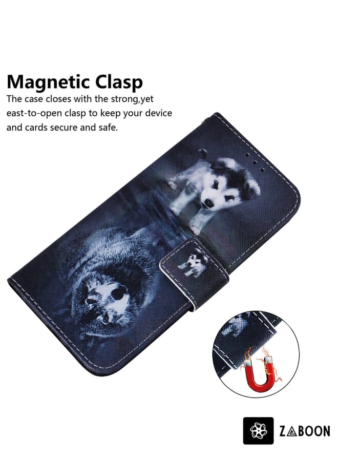 Zaboon Protective Case Cover For LG K62 / K52 / Q52 Coloured Drawing Horizontal Flip Leather Case, with Holder & Card Slots & Wallet - Image 4