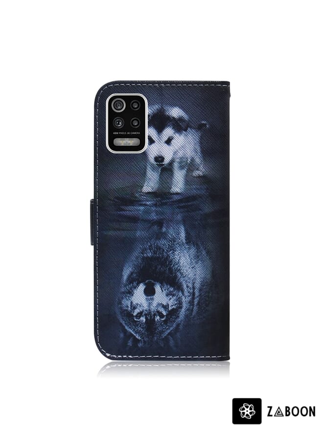 Zaboon Protective Case Cover For LG K62 / K52 / Q52 Coloured Drawing Horizontal Flip Leather Case, with Holder & Card Slots & Wallet - Image 3