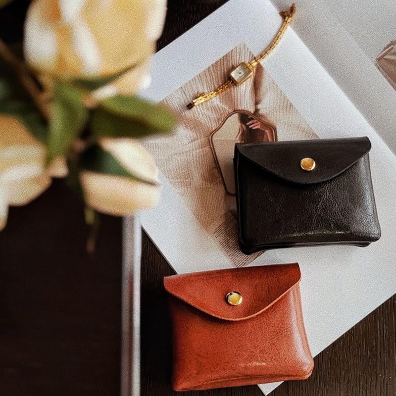 Lipsticks Bag Double Layer Clutch Change Purse Wallet Multipurpose Ladies For Brush Necklace Earring Lipsticks Makeu - Image 4