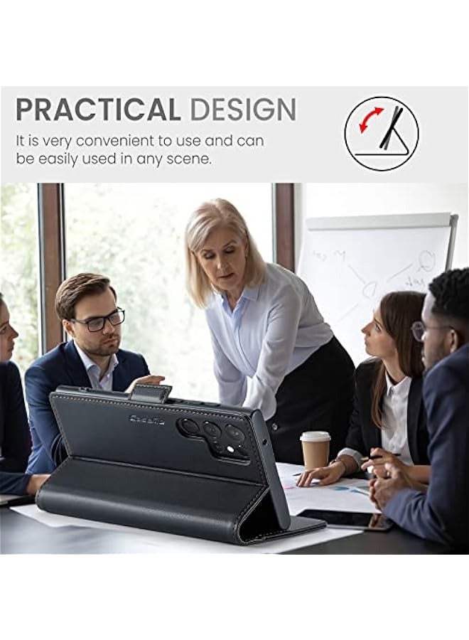 Samsung S23 Ultra Leather Wallet Case with RFID Blocking - Image 4