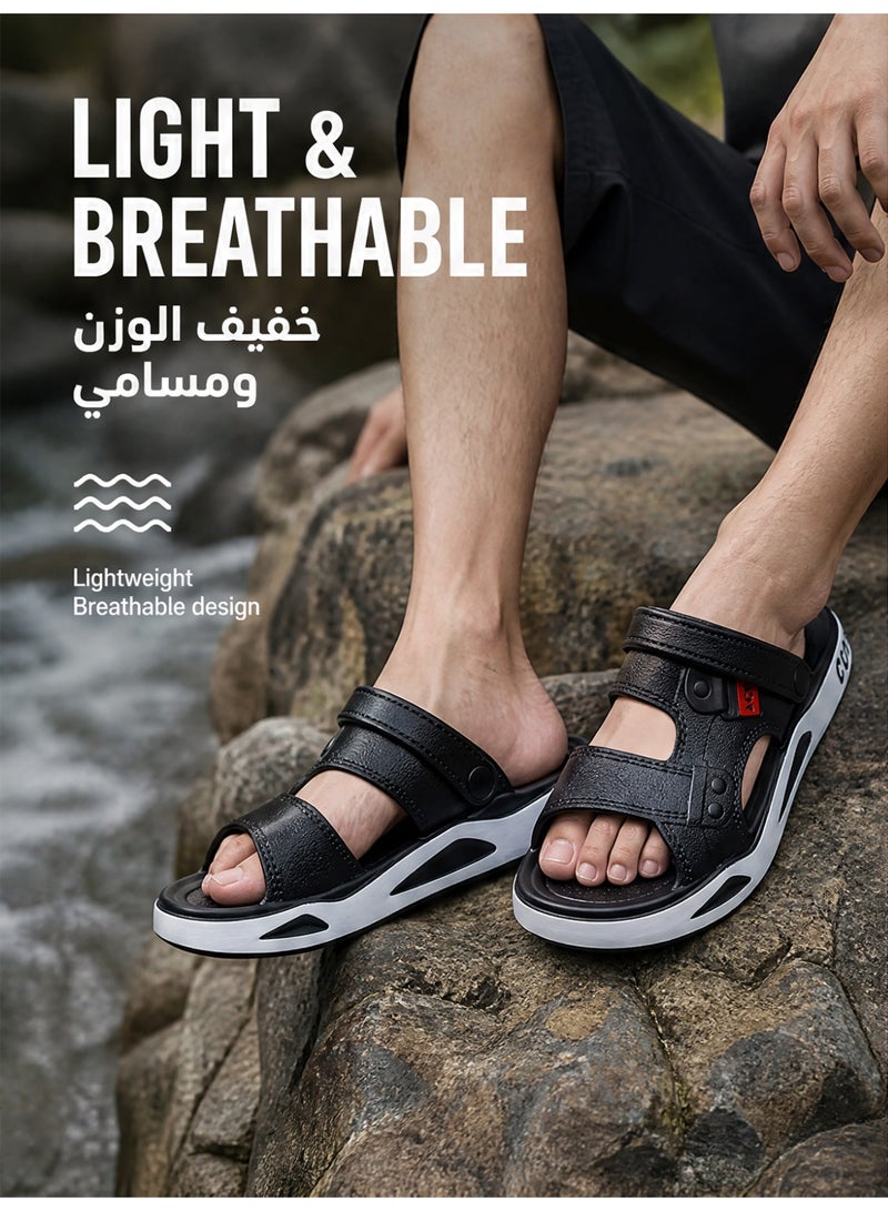 GUOLUOFEI Men's Dual-Wear EVA Sandals, 2.5cm Soft Sole, Adjustable Strap, Non-Slip, Comfortable for Driving, Beach & Outdoor Use - Image 1