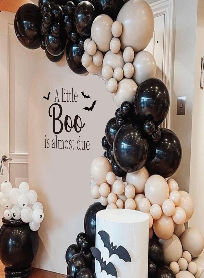 وولاين ملصق Whaline A Little Boo Is Almost Due لخلفية الكشف عن جنس المولود في الهالوين، ملصقات حفلات، لافتة ترحيب مخيفة، ملصق قوس البالونات، عيد ميلاد، حفل استقبال الطفل - Image 4