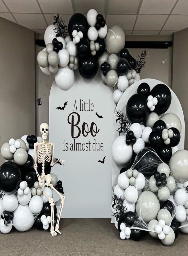 وولاين ملصق Whaline A Little Boo Is Almost Due لخلفية الكشف عن جنس المولود في الهالوين، ملصقات حفلات، لافتة ترحيب مخيفة، ملصق قوس البالونات، عيد ميلاد، حفل استقبال الطفل - Image 5