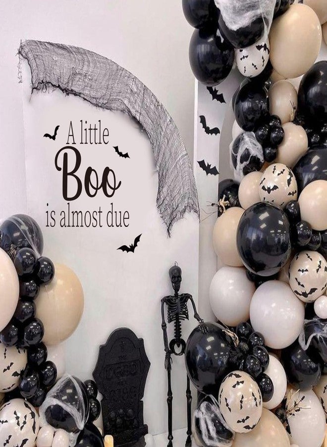 وولاين ملصق Whaline A Little Boo Is Almost Due لخلفية الكشف عن جنس المولود في الهالوين، ملصقات حفلات، لافتة ترحيب مخيفة، ملصق قوس البالونات، عيد ميلاد، حفل استقبال الطفل - Image 3