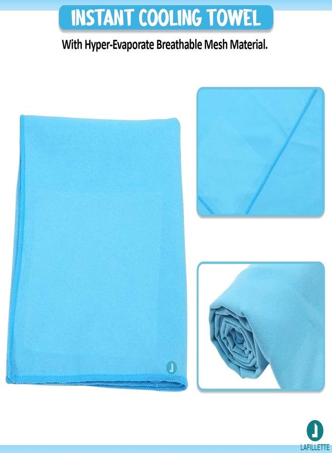 LAFILLETTE Quick Dry Lightweight Towel Suitable for Trip, Beach, Shower, Backpacking, Pool (Light Blue) - Image 5