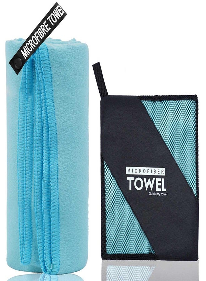 LAFILLETTE Quick Dry Lightweight Towel Suitable for Trip, Beach, Shower, Backpacking, Pool (Light Blue) - Image 1