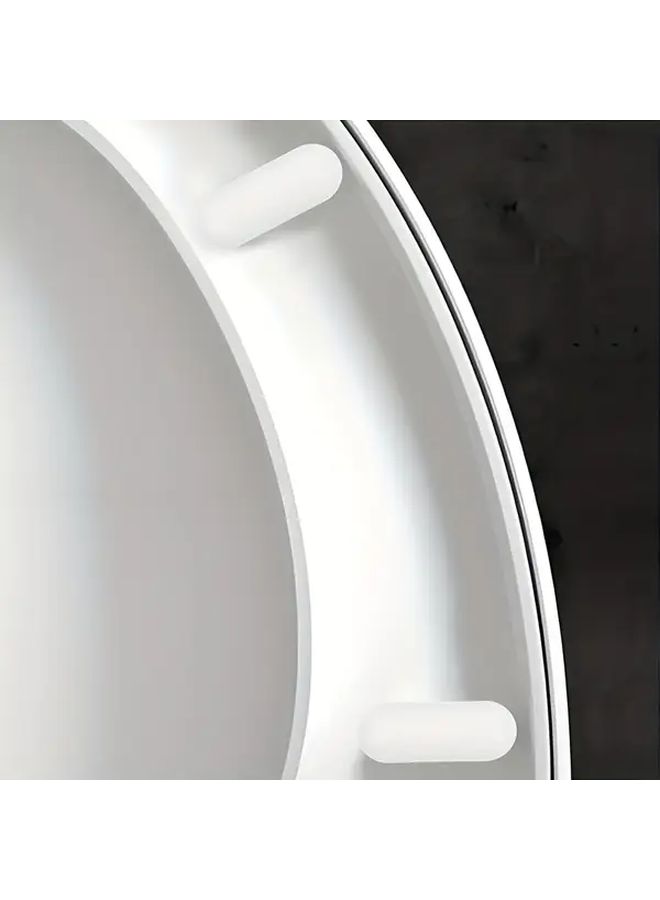 White Heavy Duty Toilet Seat Bumper Noise Reducer Quiet Closing Durable Bathroom Accessory - Image 2