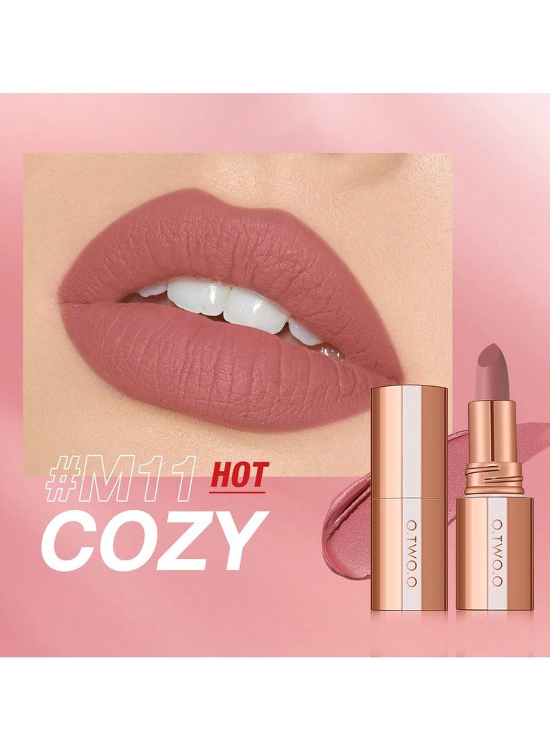 Otwoo shade cozy matte lipstick lock color 24 hour long lasting waterproof - Image 1