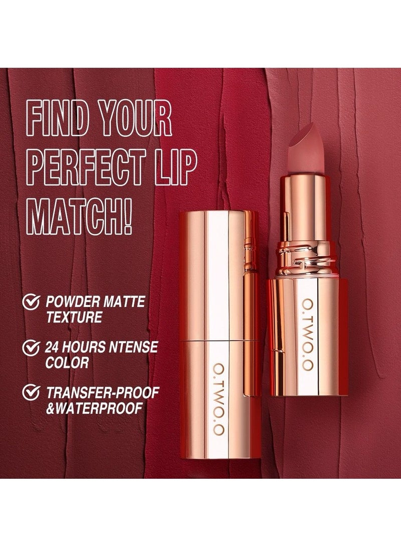Otwoo shade cozy matte lipstick lock color 24 hour long lasting waterproof - Image 2