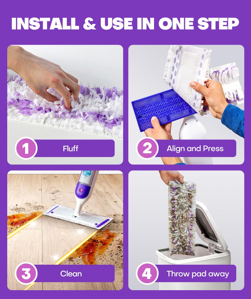 Domudy 5X Cleaning Power Mop Refills for Swiffer Power Mop, 500+ Strips Multi-Surface PowerMop Refill Pads, 30 Count Disposable Powermop Wood Mops, Replacement Mopping Pad for Floor Cleaning - Image 5