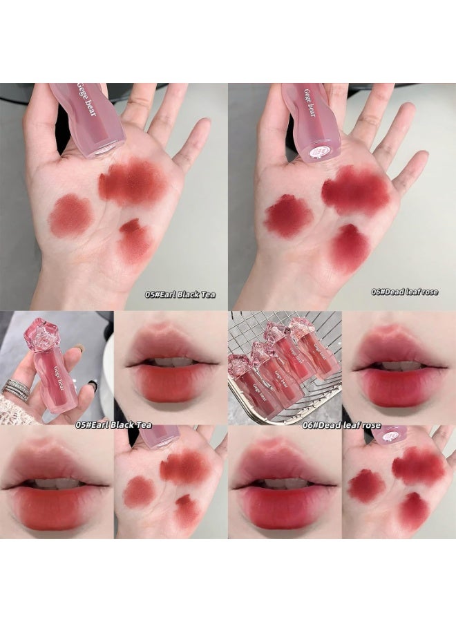 دب جيجي أحمر شفاه جيجي بير المخملي الكريمي | أحمر شفاه يدوم طويلاً للنساء، مقاوم للماء | ألوان من النيود إلى الجريئة | سائل مطفي لامع وخفيف الوزن يدوم طويلاً | ملمس قلم تلوين مع ترطيب مرطب للشفاه | مظهر طبيعي بلمسة نهائية ناضجة (05# شاي إيرل الأسود، 2 غرام) - Image 2