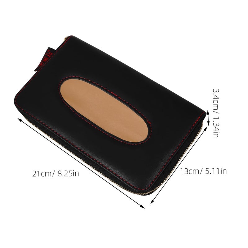 Car Visor Tissue Holder Black Hanging Napkin Dispenser for Vehicle Convenient Clip Attachment - Image 3