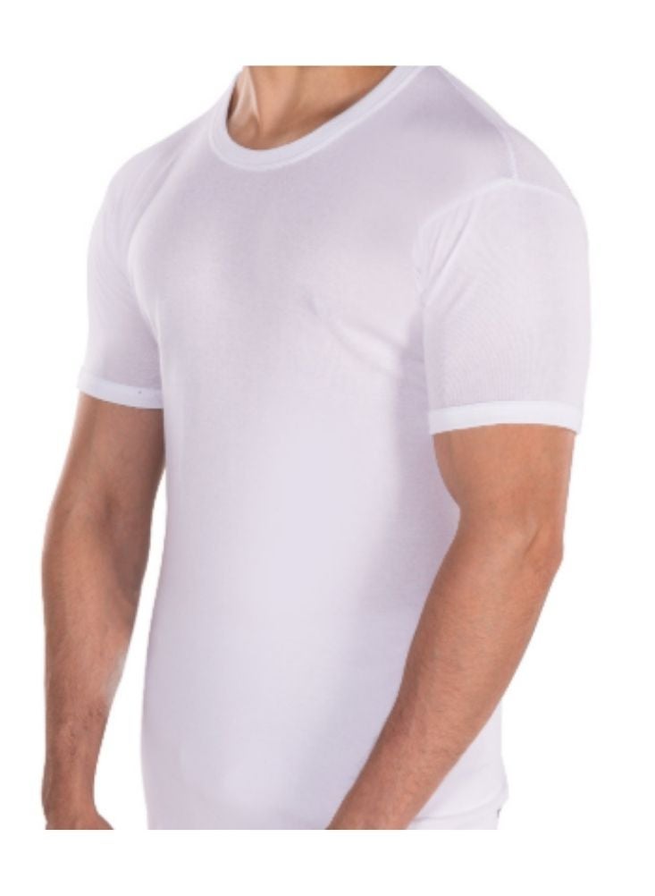 DROSH V Men’s White Basic Inner T Shirt – Lightweight Breathable Cotton Undershirt - Image 2