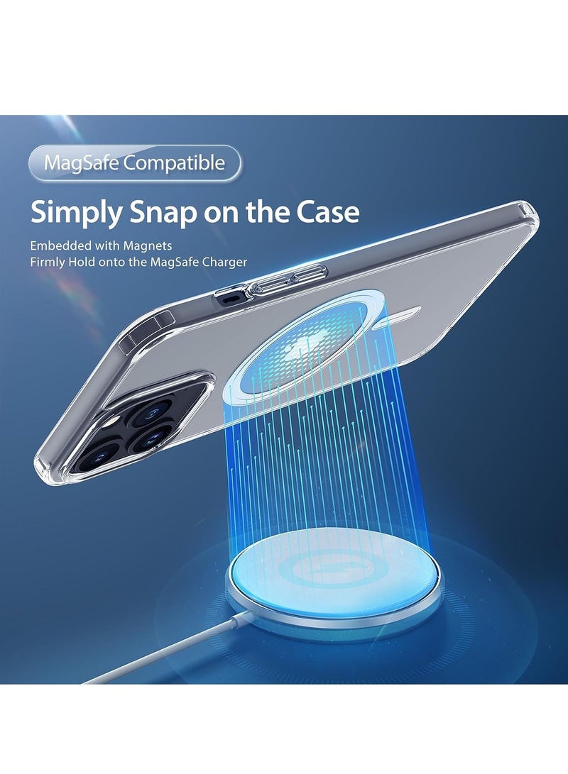 iPhone 15/15 plus/15 pro/15 pro max Case Transparent Hard PC Four Corners Shockproof Case for iPhone 15/15 plus/15 pro/15 pro max Magnetic Compatible with Magsafe Matte Cover  - Image 2