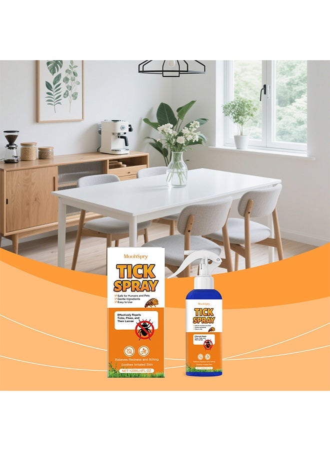 MOONSPRY Tick Spray 120ml, Effectively Repels Ticks, Fleas and Their Larvae - Image 4