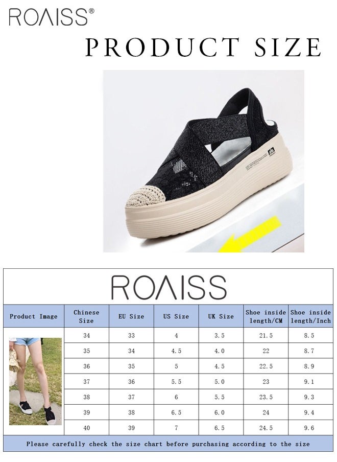 Fashionable Closed Toe Lace Thick Sole Casual Shoes Women'S Versatile Elastic Strap Side Hollow Summer Sandals - pzsku/Z41373E25D0A18782B1E9Z/45/_/1715147993/8da6316a-cbb7-46f4-a630-ec805fe0c00d