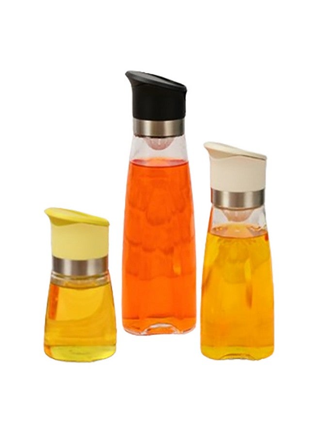 Elemental Kitchen Integrated Filter Oil and Vinegar Bottle Clear and Black 500 ml 8966200101 - Image 1