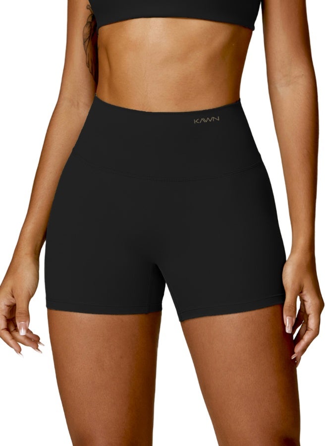 KAWN.YOGA Womens High Waist Contour Seamless Workout Sport Yoga Shorts Tummy Control  - Image 1