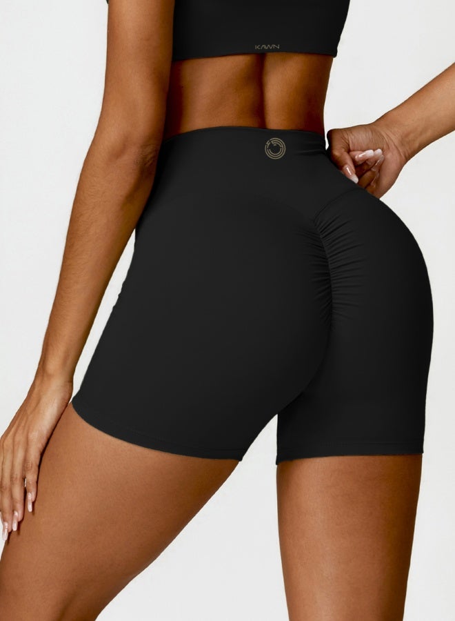 KAWN.YOGA Womens High Waist Contour Seamless Workout Sport Yoga Shorts Tummy Control  - Image 3