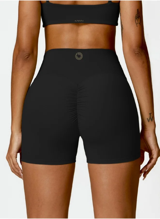 KAWN.YOGA Womens High Waist Contour Seamless Workout Sport Yoga Shorts Tummy Control