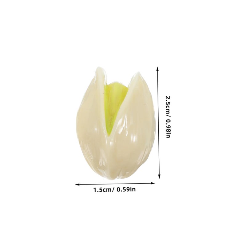 Realistic Artificial Pistachio Nuts 10 Pieces for Pretend Play Home Decor Crafts - Image 3