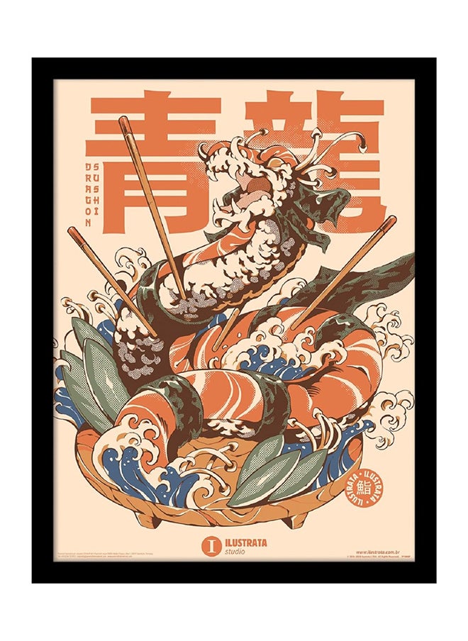 Pyramid Pyramid Ilustrata Sushi Dragon 30x40cm Canvas 