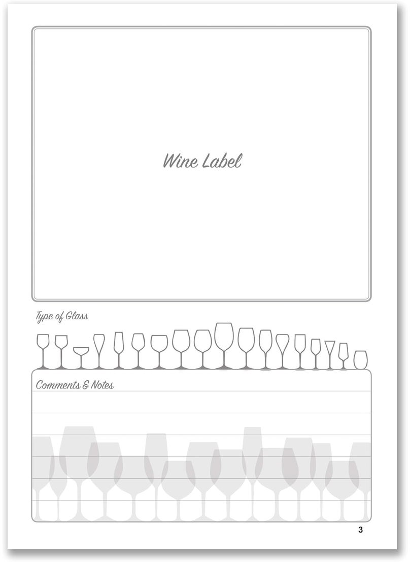 BookFactory BookFactory Wine JournalWine Log BookWine Collectors DiaryWine Tasting Notebook  WireO with Full Color Cover  120 Pages 5 x 7 JOU12057CWAWineJournal  - Image 4