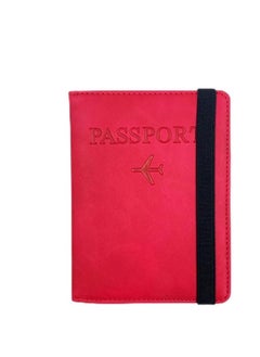 Showday Passport Wallets Travel Holder Set, Honeymoon travel Luggage Tags,Slim Passport Case Covers for Wedding Bridal Shower Gift Mr and Mrs Luggage Tags Couples Passport Holder Set (Red)  - Image 1