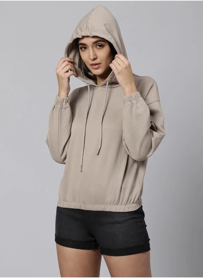 هاي ستار Women Beige Sweatshirts