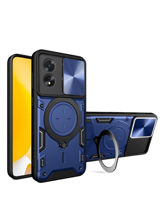 S-TOP Case For OPPO A38 4G Global CD Texture Sliding Camshield Magnetic Holder Phone Case - Image 1
