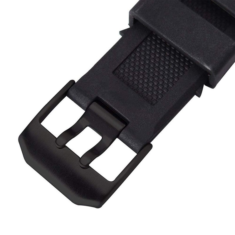 Narako 23mm Rubber Watch Strap Fits 3050 8800 3950 Series Silicone Replacement Band with Black/Silver Buckle Waterproof (Black - Black Buckle) - Image 3