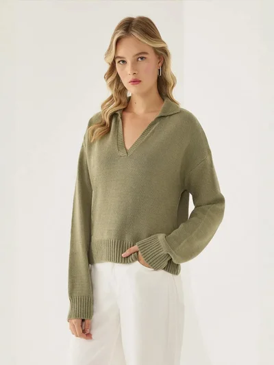 هيكاب كنزة بولو محبوكة