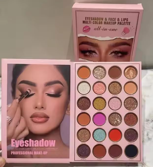 SKINPLUS Multipurpose 5 in 1 makeup book Eyeshadow  FACE  LIPS MULTI  COLOR MAKEUP PALETTE All in one makeup book palette Beauty eyes all in one - Image 2