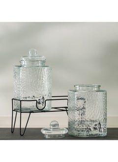 DANUBE HOME Aresha 3-Piece Glass Beverage Dispenser with rack,2x5.7L  - Image 3
