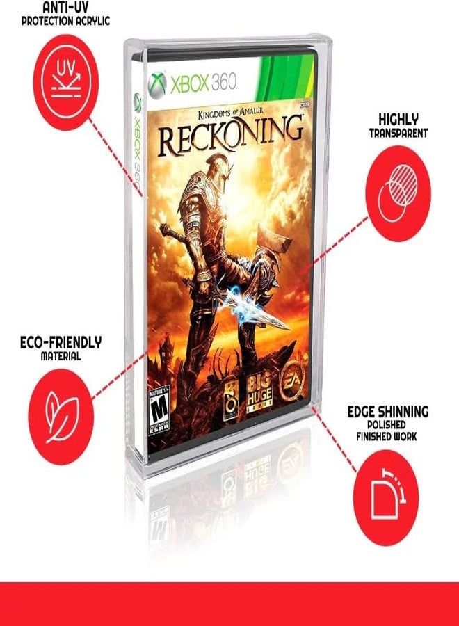 ايفورترو علبة عرض أكريليك من إيفوريترو مصممة لألعاب DVD (Wii/GameCube/PS2/Xbox/Xbox360) - غطاء حماية شفاف لعلب الألعاب مع حماية من الأشعة فوق البنفسجية - غطاء واقٍ سميك 4 مم لألعاب الفيديو القديمة (عبوة من قطعتين) - Image 4