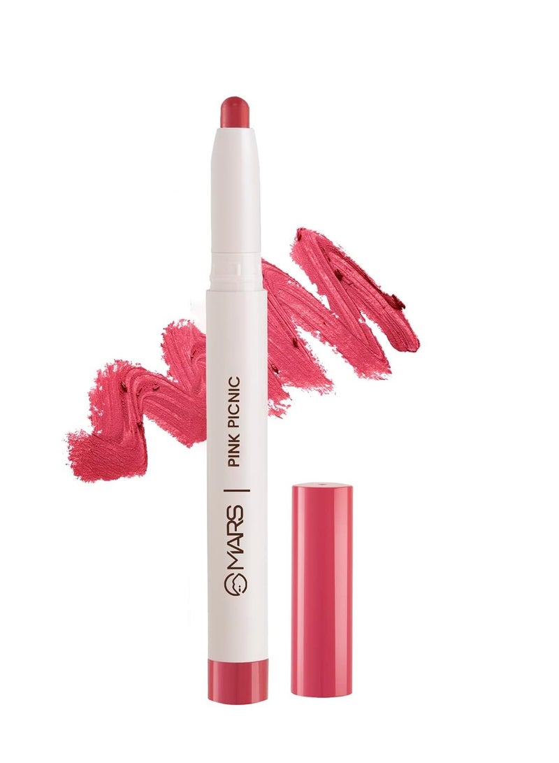 مارس قلم تحديد الشفاه بوبينز طويل الأمد قابل للسحب من مارس، 1.3 جم، 16 PINK PICNIC - Image 1