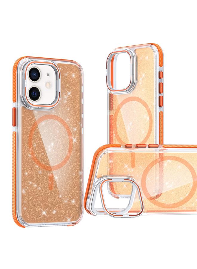 S-TOP Case For iPhone 11 Two-color Glitter Powder Lens Holder Magsafe Phone Case - Image 1