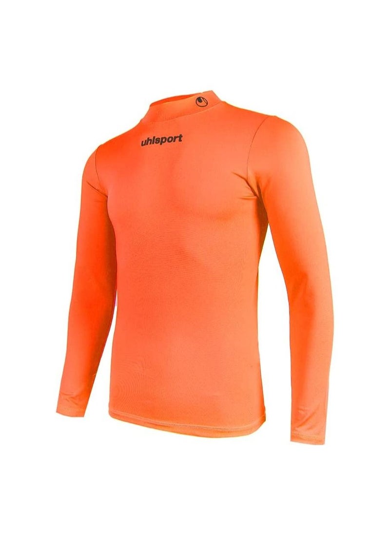 UHLSPORT uhlsport Men's Tight T-Shirt, Dry tech base For sports training Long round neck Very light elastic fabric Long sleeves  - Image 2