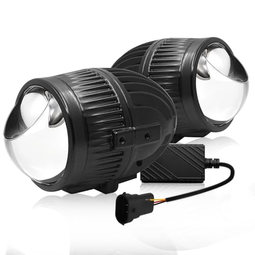 Carzex 2 Inch Inch Fog Light Projector App Controlled Dual Beam Tri Color Projector Fog Light with Inbuilt LED for Seltos Sonet Verna i20 Grand i10 NIOS Aura - Image 1