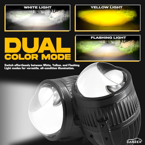 Carzex 2 Inch Inch Fog Light Projector App Controlled Dual Beam Tri Color Projector Fog Light with Inbuilt LED for Seltos Sonet Verna i20 Grand i10 NIOS Aura - Image 5