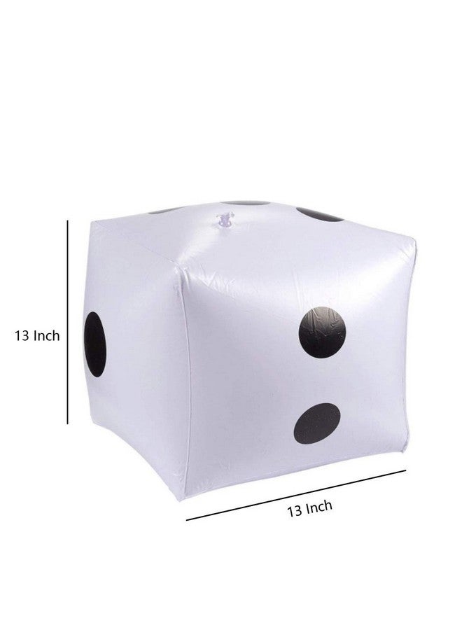 KISEER 3 Pcs 14" Jumbo Inflatable Giant Dice For Outdoor Game Pool Party (White, Blue, Red) - Image 3